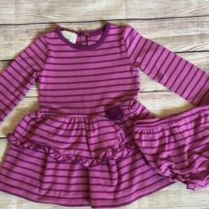 Long sleeve dress with diaper cover